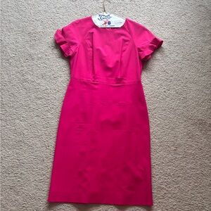 J. Crew Pink Sheath Dress with Peter Pan Collar